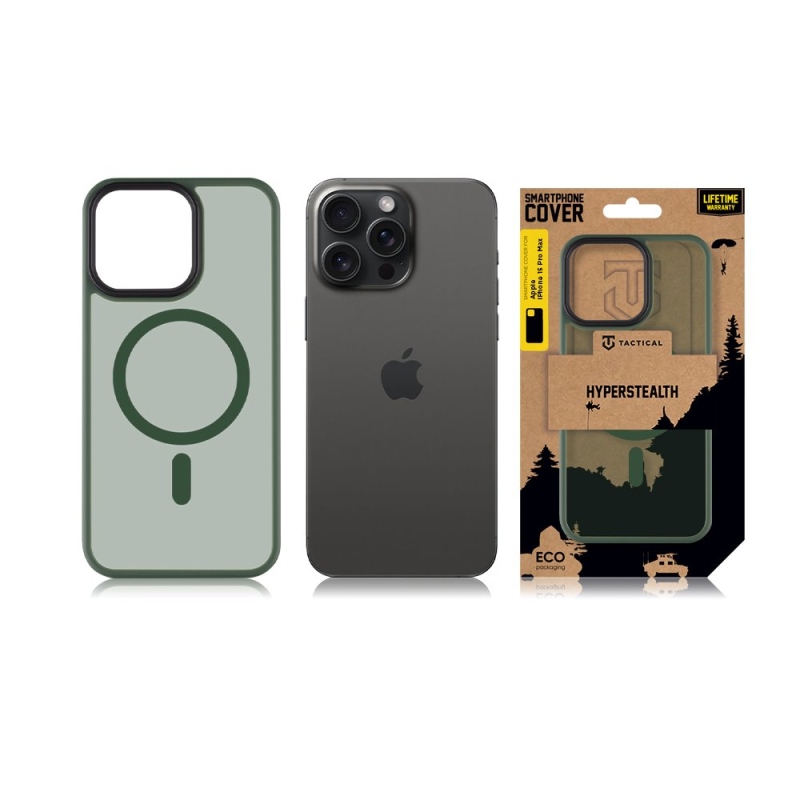 Tactical MagForce Hyperstealth Kryt pre iPhone 15 Pro Max Forest Green