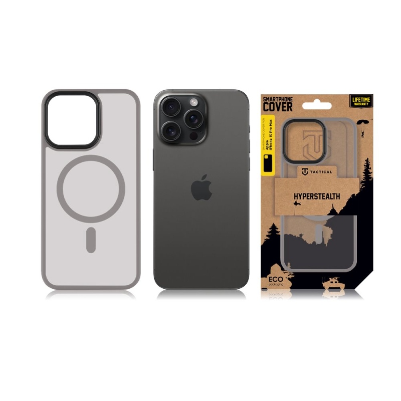 Tactical MagForce Hyperstealth Kryt pre iPhone 15 Pro Max Light Grey