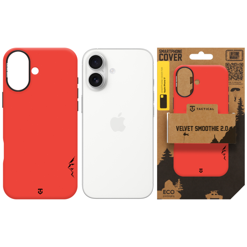 Tactical MagForce Velvet Smoothie 2.0 – puzdro pre Apple iPhone 17 v farbe Chilli