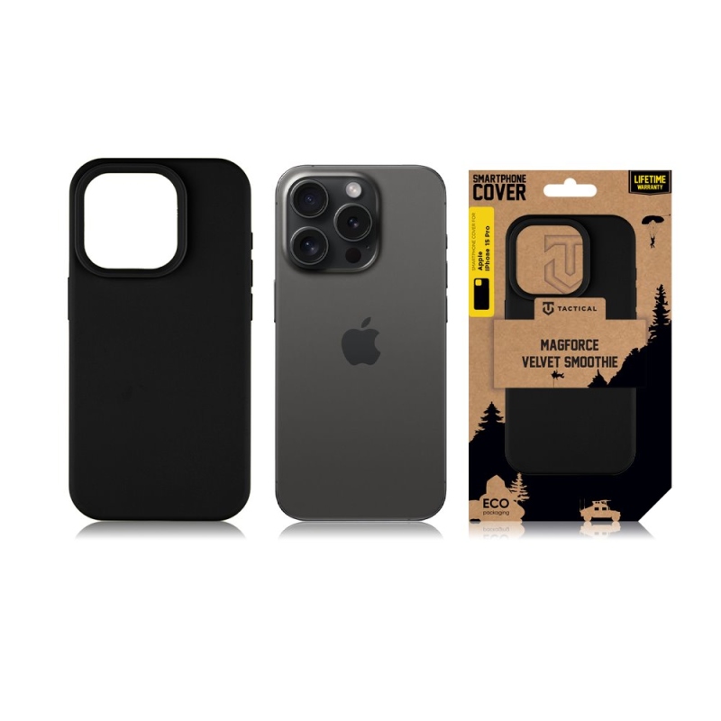 Tactical MagForce Velvet Smoothie Kryt pre Apple iPhone 15 Pro Asphalt