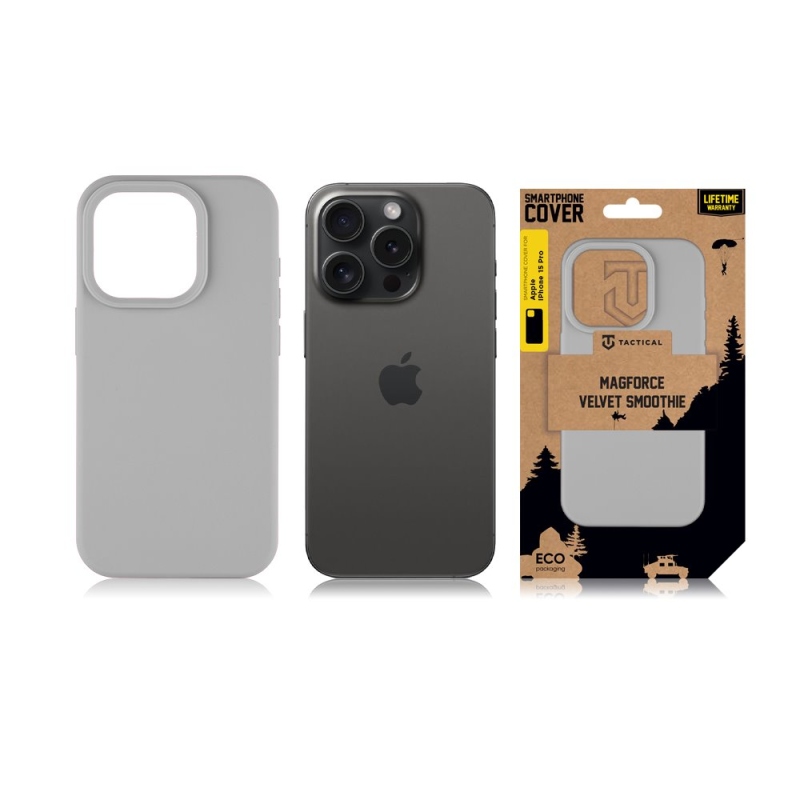 Tactical MagForce Velvet Smoothie Kryt pre Apple iPhone 15 Pro Foggy