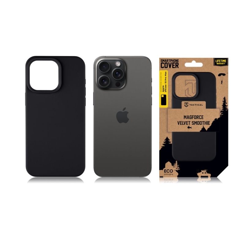 Tactical MagForce Velvet Smoothie Kryt pre Apple iPhone 15 Pro Max Asphalt
