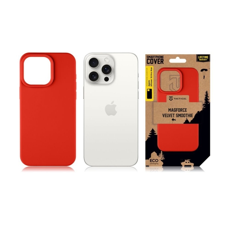 Tactical MagForce Velvet Smoothie Kryt pre Apple iPhone 15 Pro Max Chilli