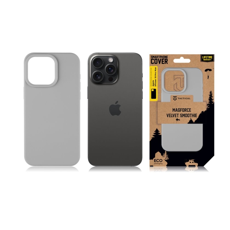 Tactical MagForce Velvet Smoothie Kryt pre Apple iPhone 15 Pro Max Foggy