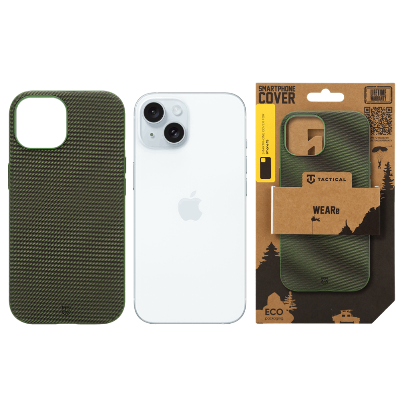 Tactical MagForce WEARe – puzdro pre Apple iPhone 15 v odtieni Forest Green