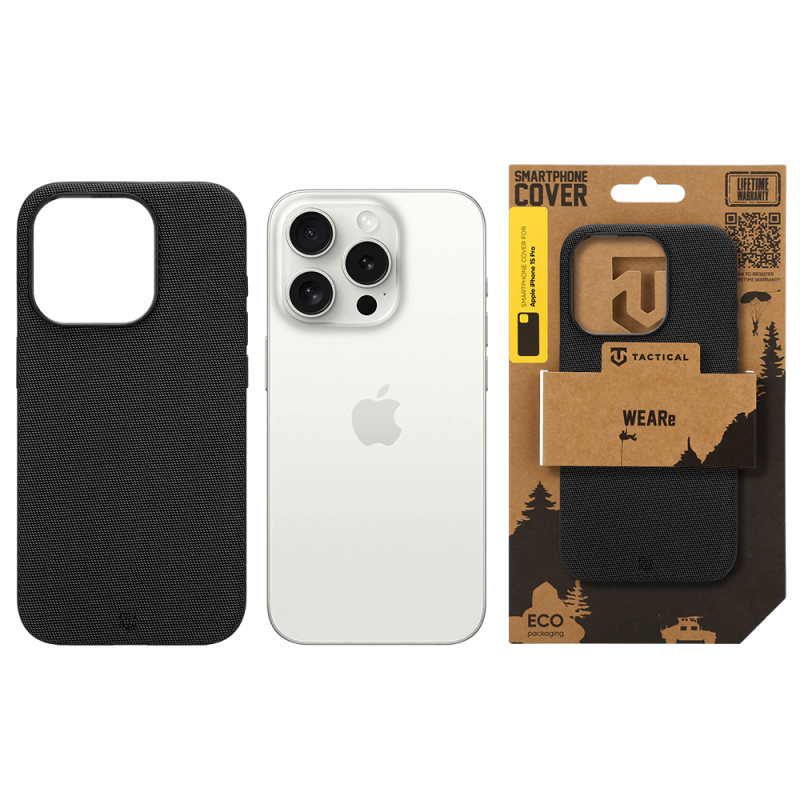 Tactical MagForce WEARe – puzdro pre Apple iPhone 15 Pro, čierne