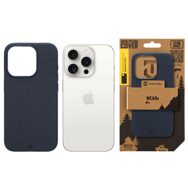 Tactical MagForce WEARe – puzdro pre Apple iPhone 15 Pro, modré