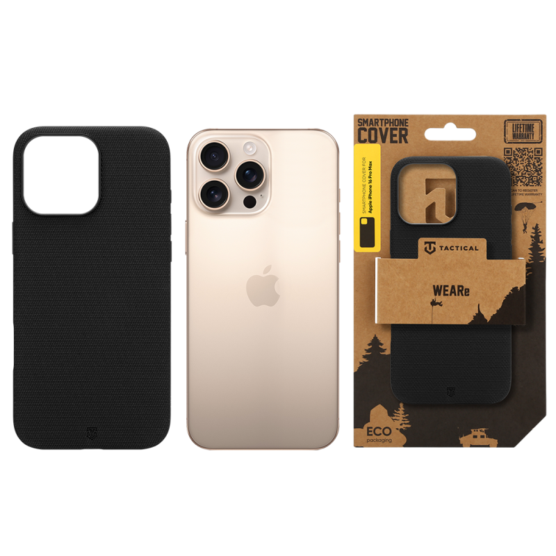 Tactical MagForce WEARe – puzdro pre Apple iPhone 16 Pro Max, čierne