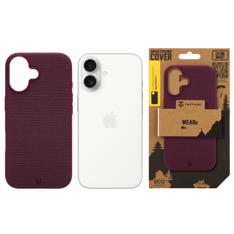 Tactical MagForce WEARe – puzdro pre Apple iPhone 17, farba Burgundy