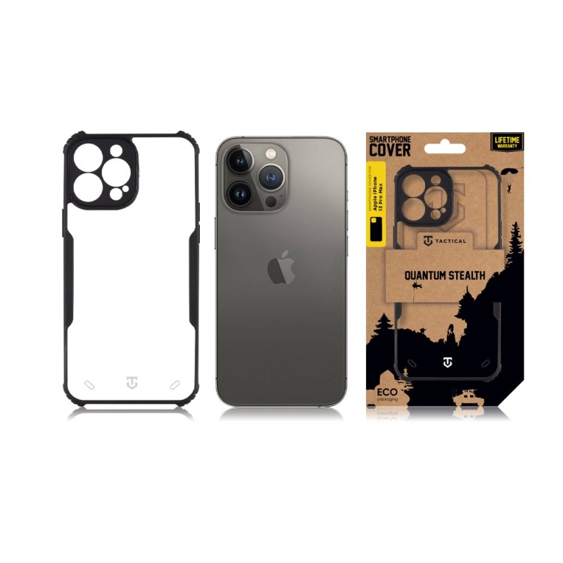 Tactical Quantum Stealth Kryt pre Apple iPhone 13 Pro Max Clear/Black