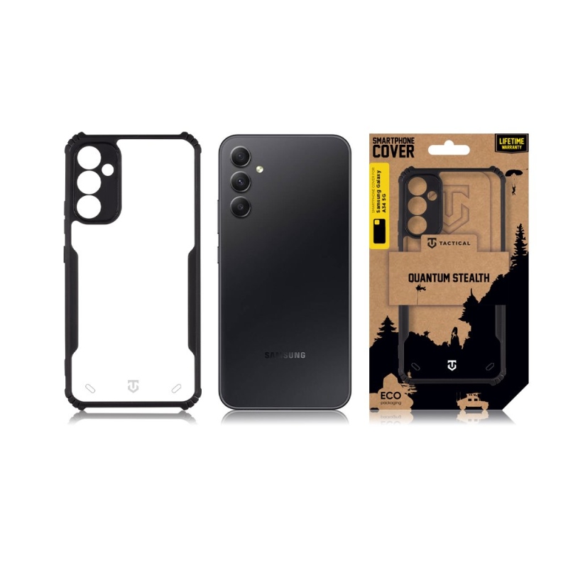 Tactical Quantum Stealth Kryt pre Samsung Galaxy A34 5G Clear/Black