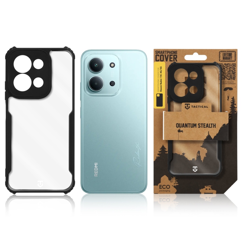 Taktický kryt Quantum Stealth pre Xiaomi Redmi 15C 4G/5G Clear/Black