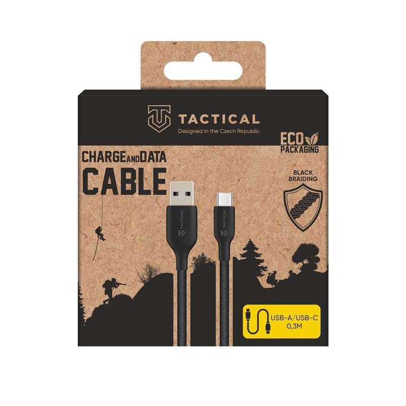 Tactical Stitch Thread Cable USB-A/USB-C 0.3m Black
