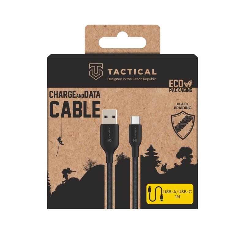 Tactical Stitch Thread Cable USB-A/USB-C 1m Black