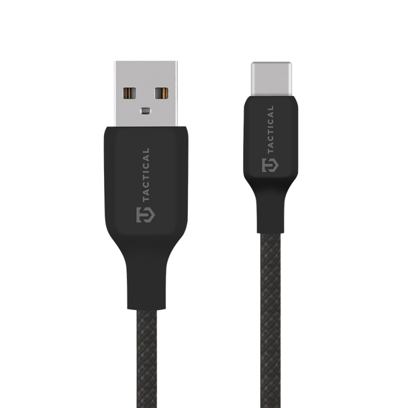 Taktický kábel na šitie nití USB-A/USB-C 2 m čierny