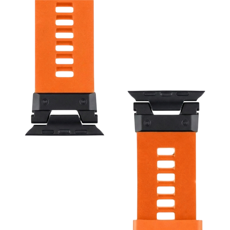 Taktický pevný náramok pre Apple Watch Ultra Safety Orange/Black