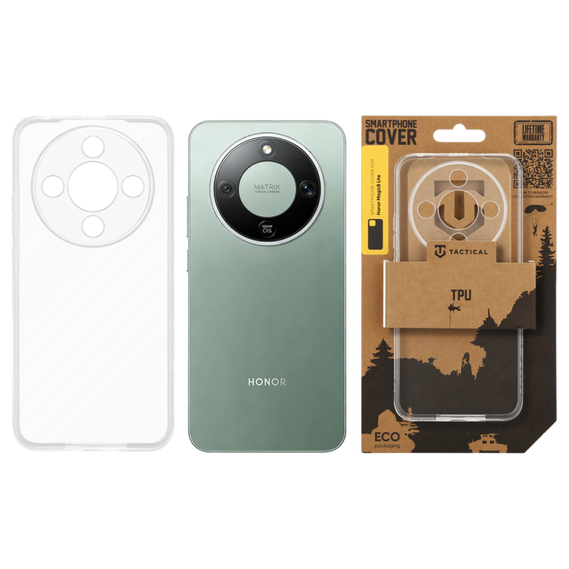 Taktický kryt TPU pre Honor Magic8 Lite Transparent