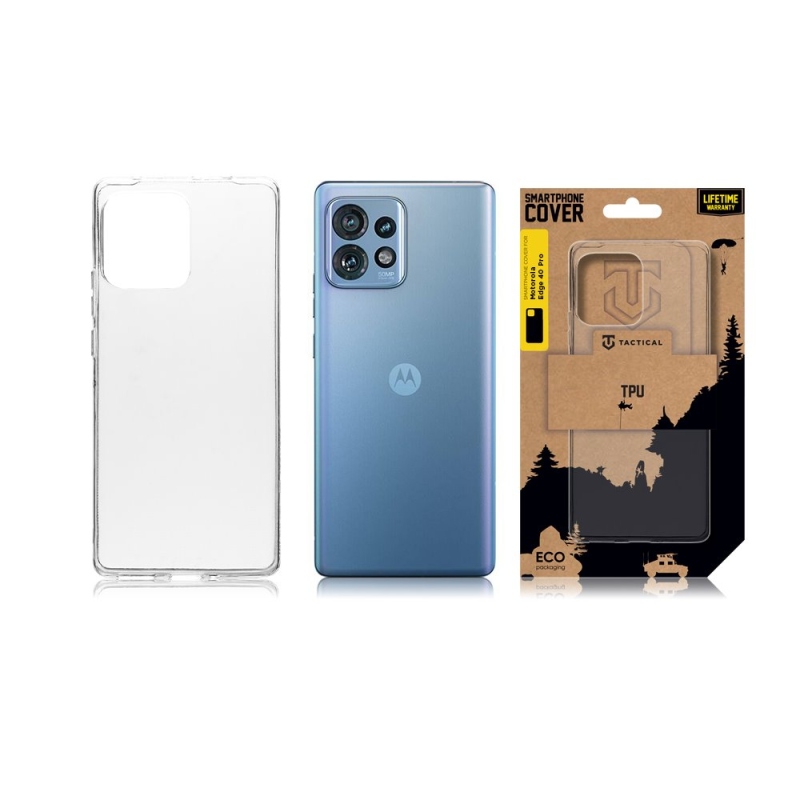 Tactical TPU Kryt pre Motorola Edge 40 Pro - priehľadný