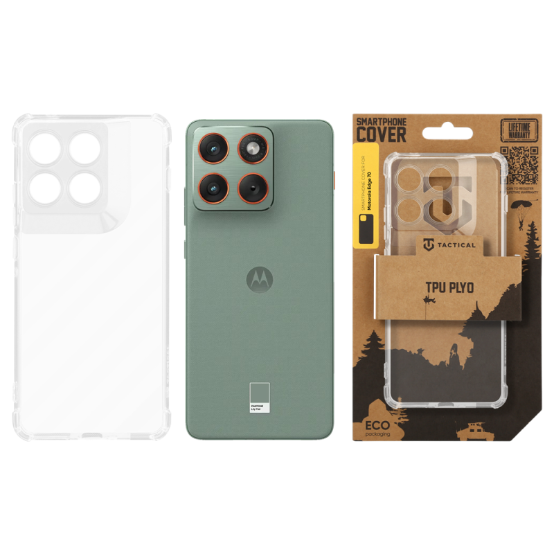 Taktický kryt TPU Plyo pre Motorola Edge 70 Transparent