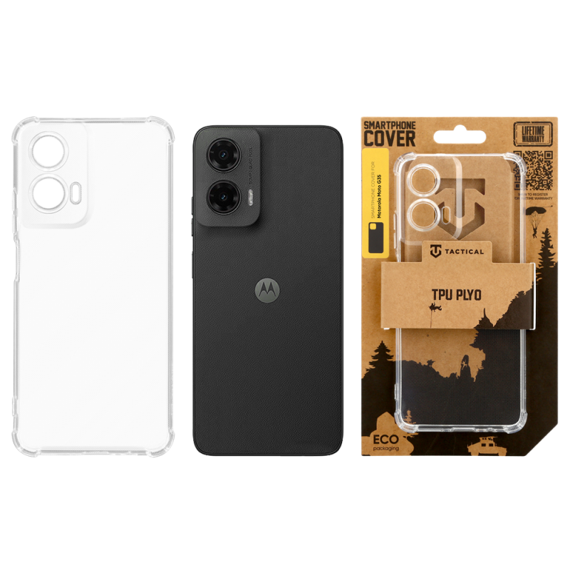 Taktický kryt TPU Plyo pre Motorola G35 Transparent