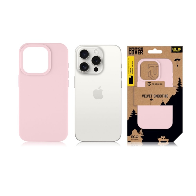 Tactical Velvet Smoothie Kryt pre Apple iPhone 15 Pro Pink Panther