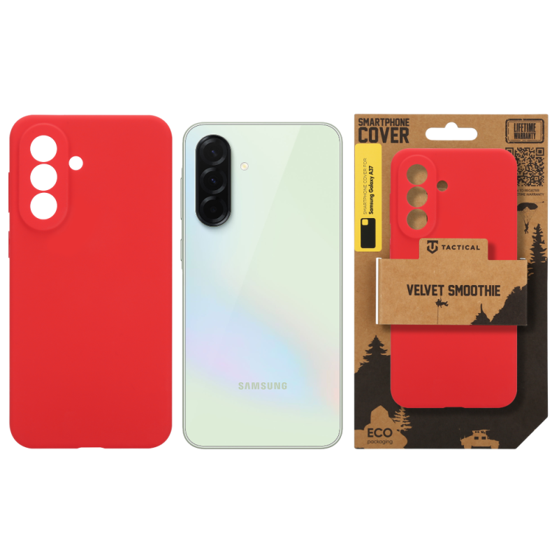 Taktický zamatový kryt Smoothie pre Samsung Galaxy A37 Chilli