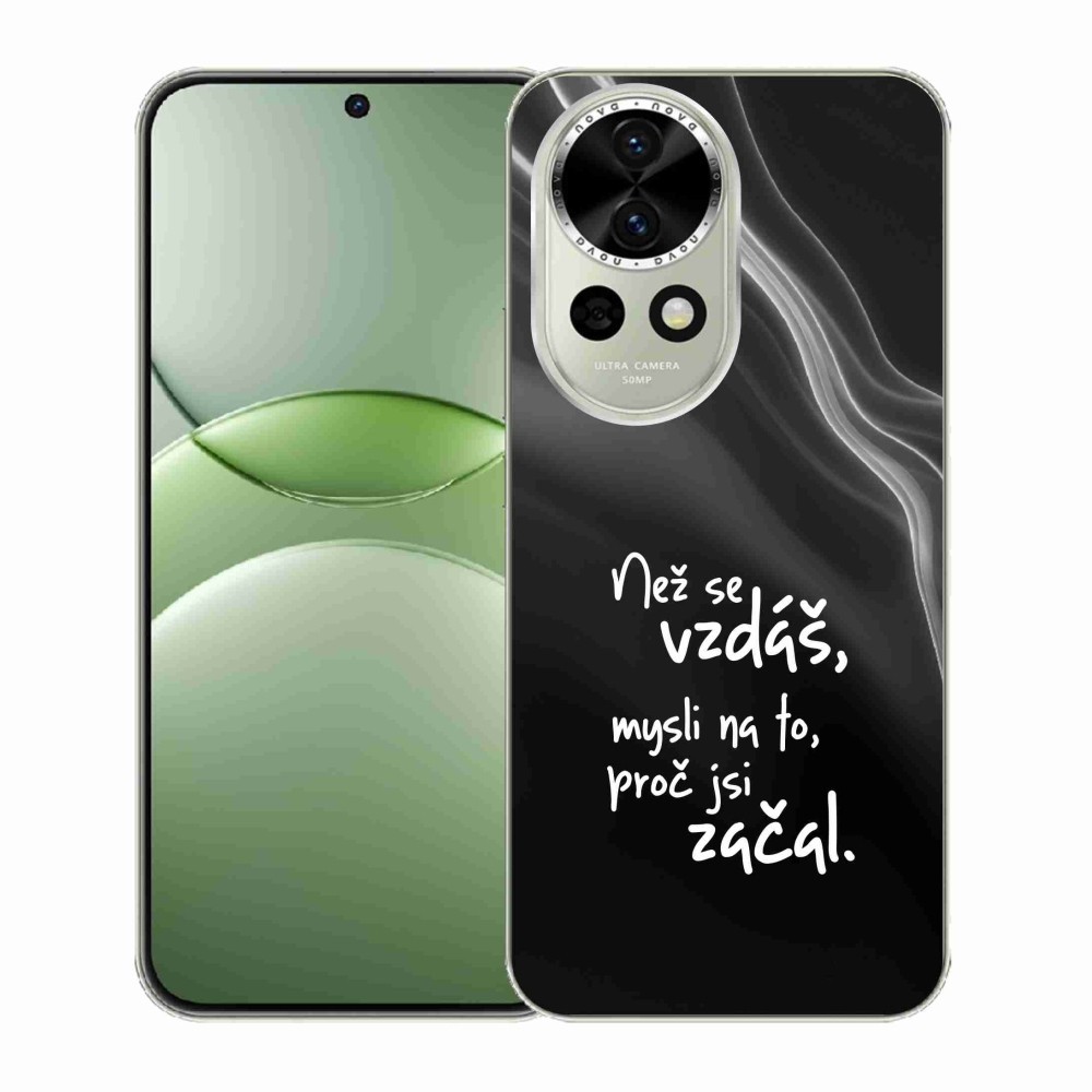 Gélový kryt mmCase na Huawei Nova 13 5G - citát 2 čierne pozadie