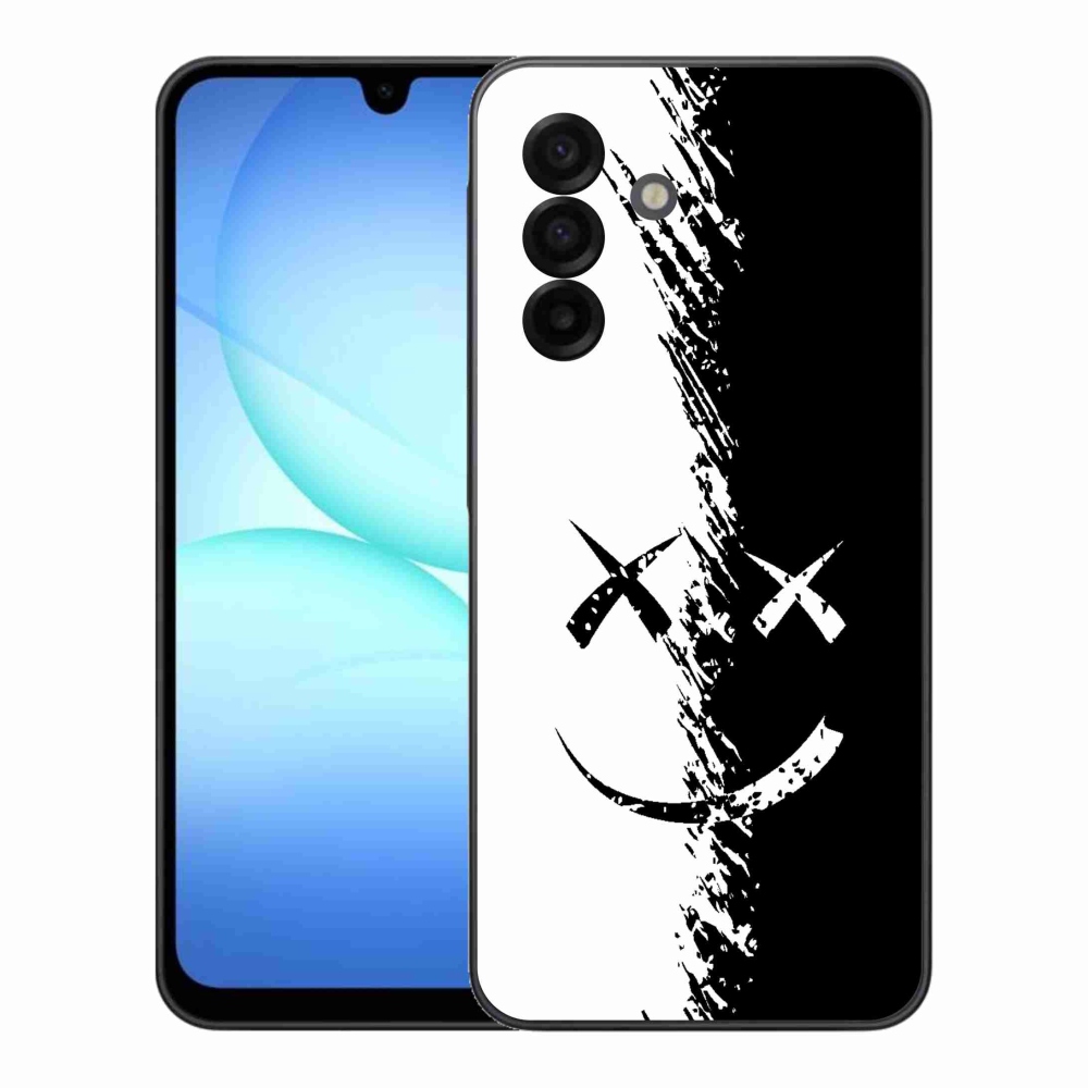 Gélový kryt mmCase na Samsung Galaxy A17 4G/5G - čiernobiely smajlík