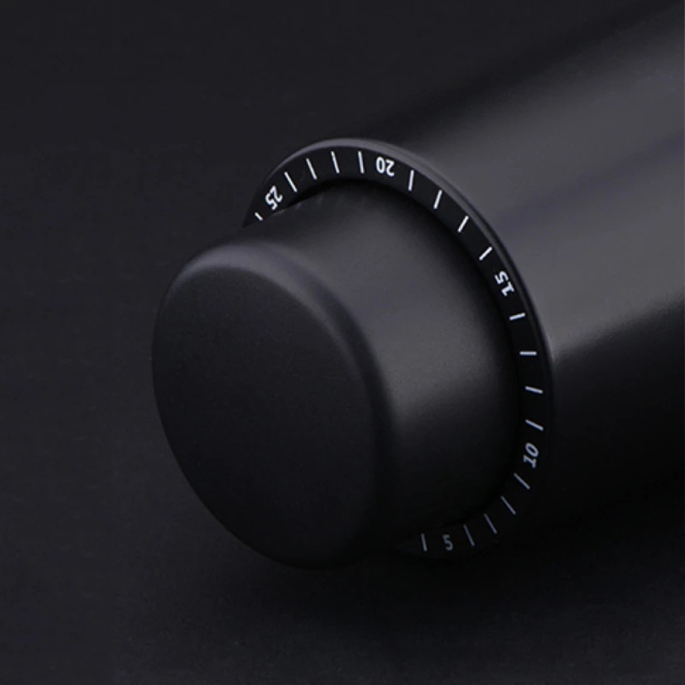 Uzáver na víno a prosecco s ukazovateľom dátumu - čierny