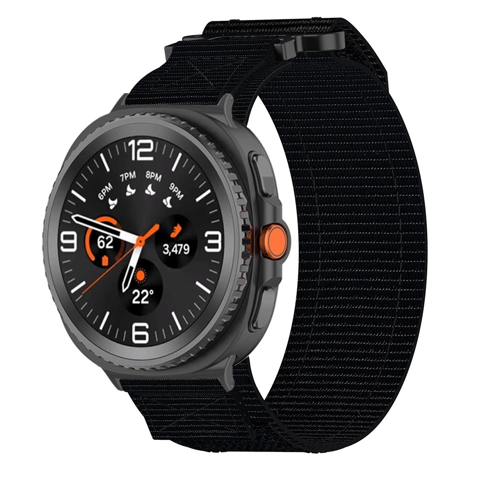 Tape nylonový remienok na Samsung Galaxy Watch8 Classic 46mm/Watch8 44mm/40mm - čierny
