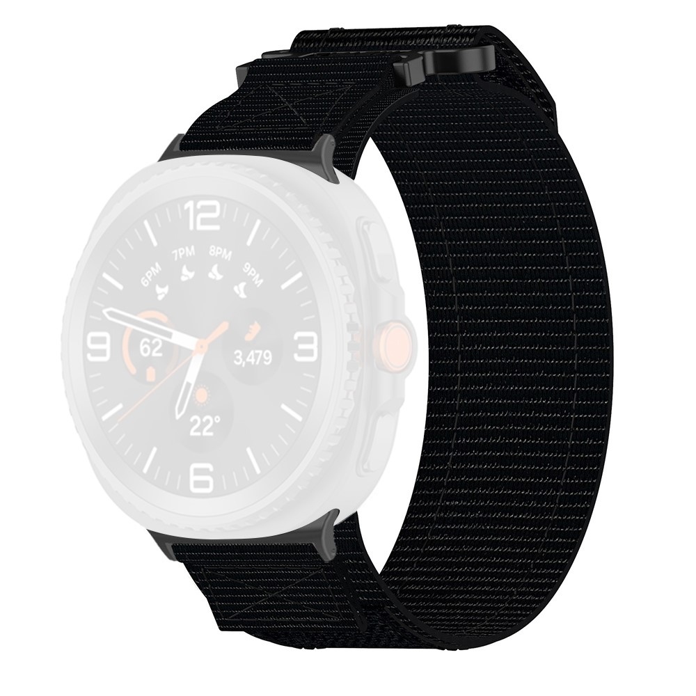 Tape nylonový remienok na Samsung Galaxy Watch8 Classic 46mm/Watch8 44mm/40mm - čierny