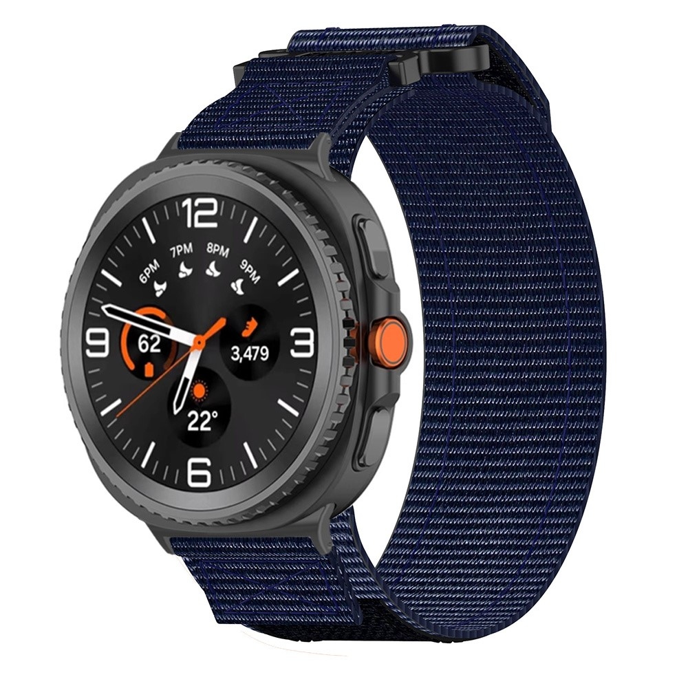 Tape nylonový remienok na Samsung Galaxy Watch8 Classic 46mm/Watch8 44mm/40mm - modrý