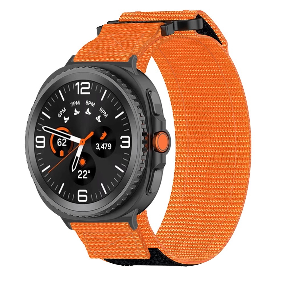 Tape nylonový remienok na Samsung Galaxy Watch8 Classic 46mm/Watch8 44mm/40mm - oranžový