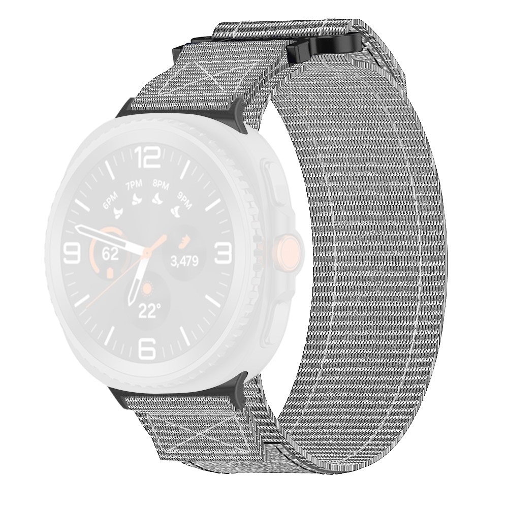 Tape nylonový remienok na Samsung Galaxy Watch8 Classic 46mm/Watch8 44mm/40mm - šedý