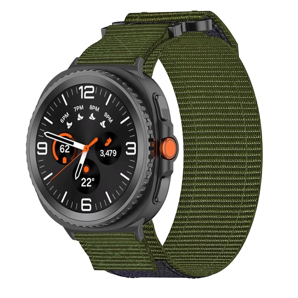Tape nylonový remienok na Samsung Galaxy Watch8 Classic 46mm/Watch8 44mm/40mm - zelený
