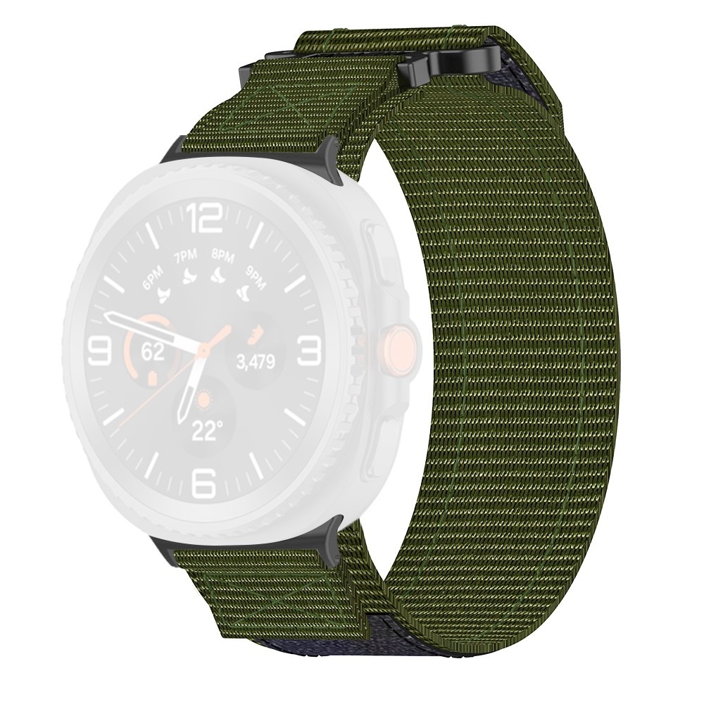 Tape nylonový remienok na Samsung Galaxy Watch8 Classic 46mm/Watch8 44mm/40mm - zelený