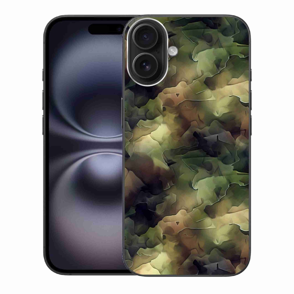 Gélový kryt mmCase na iPhone 16 Plus - maskáčový vzor 10