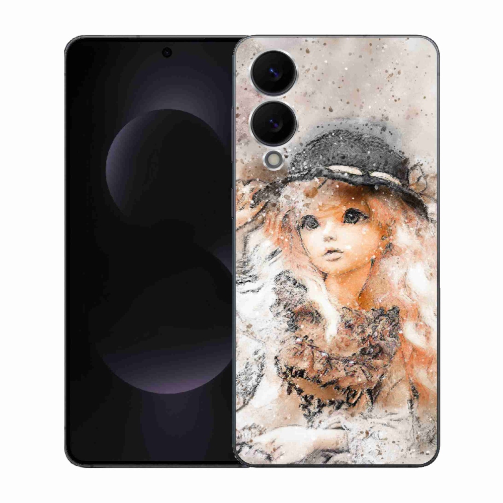 Gélový kryt mmCase na Samsung Galaxy S25 Edge - dievčatko s klobúkom