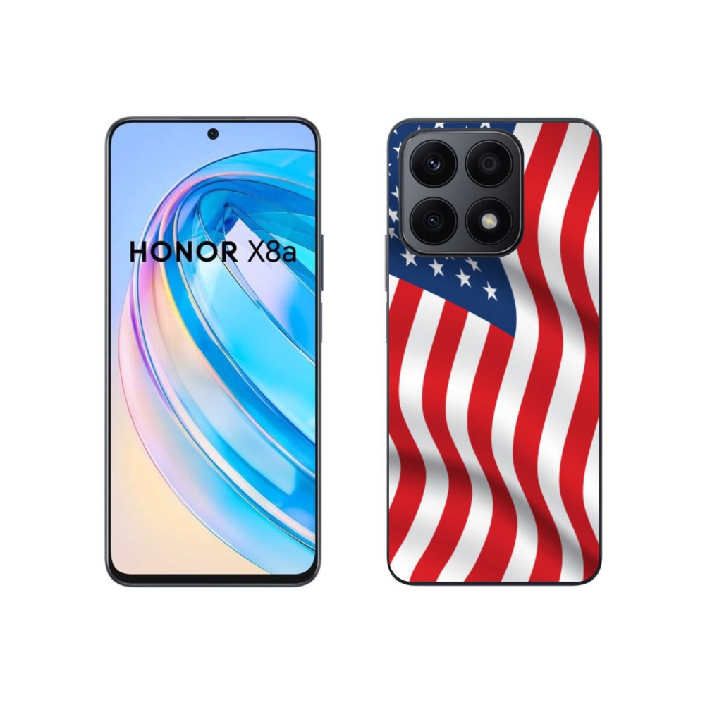Gélový kryt mmCase na mobil Honor X8a - USA vlajka