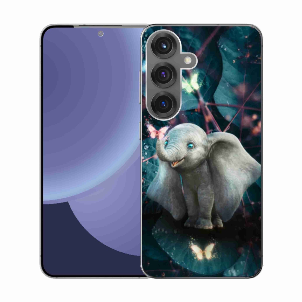 Gélový kryt mmCase na Samsung Galaxy S25 - roztomilý slon