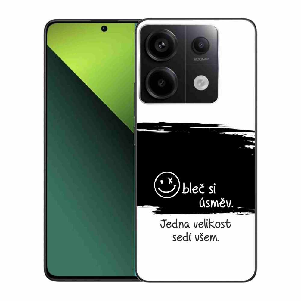 Gélový kryt mmCase na Xiaomi Redmi Note 13 Pro 5G/Poco X6 5G - vtipný text 8 čiernobiele pozadie