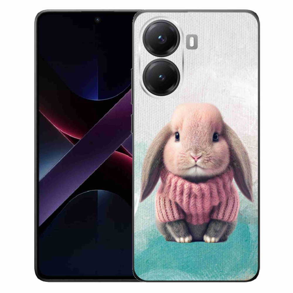 Gélový kryt mmCase na Xiaomi Poco X7 Pro 5G - zajačik vo svetri