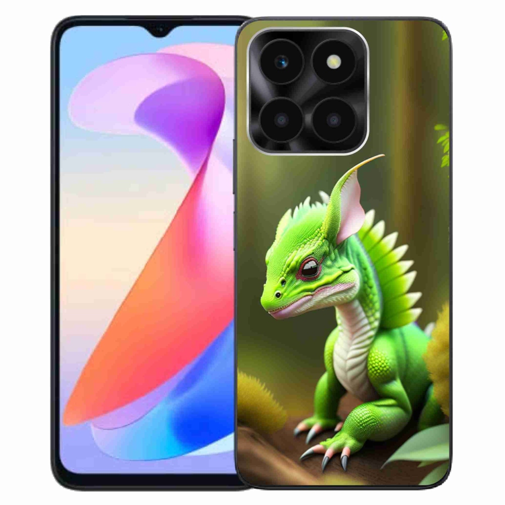 Gélový kryt mmCase na Honor X6a - zelený dráčik