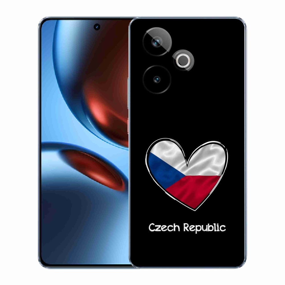 Gélový kryt mmCase na Realme GT 7 5G/GT 7T 5G - vlajka srdca čierne pozadie