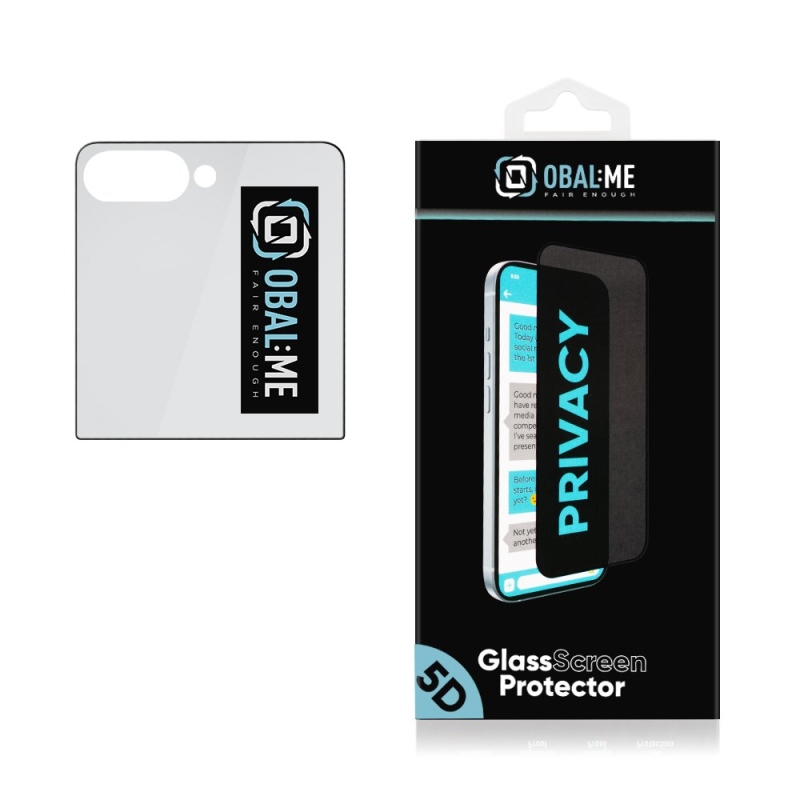 OBAL:ME Privacy 5D tvrdené sklo pre Samsung Galaxy Z Flip 8, čierne