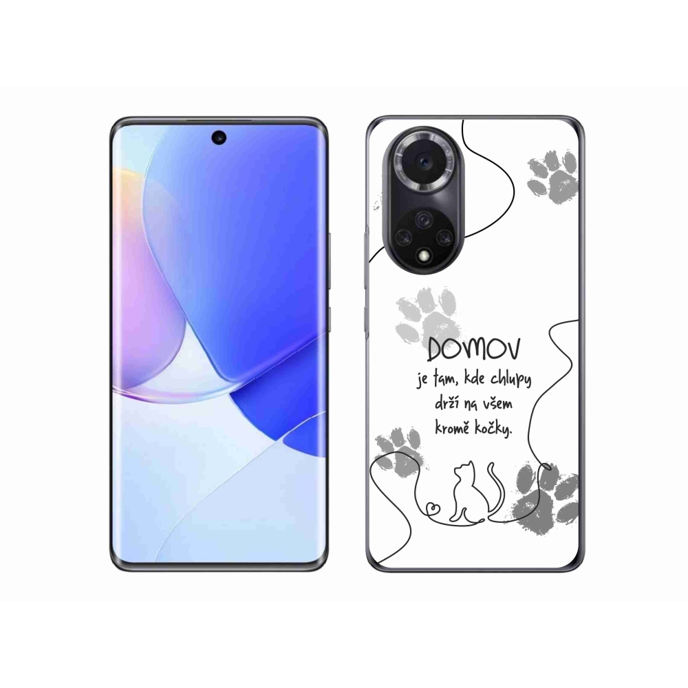 Gélový kryt mmCase na Honor 50 - mačacie motív biele pozadie
