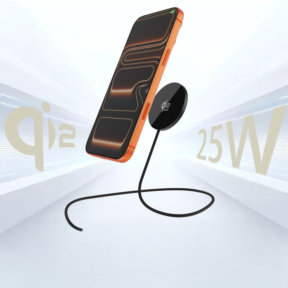 Tech-Protect bezdrôtová nabíjačka A50 Magnetic MagSafe 25W Qi2.2 - čierna