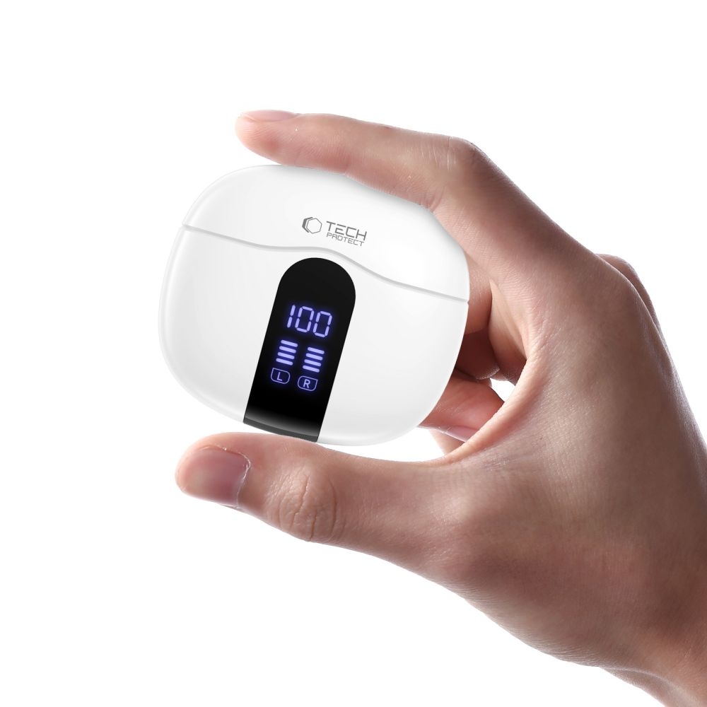 Tech-Protect bezdrôtové slúchadlá UltraBoost TWS Earphone Core G2 - biele