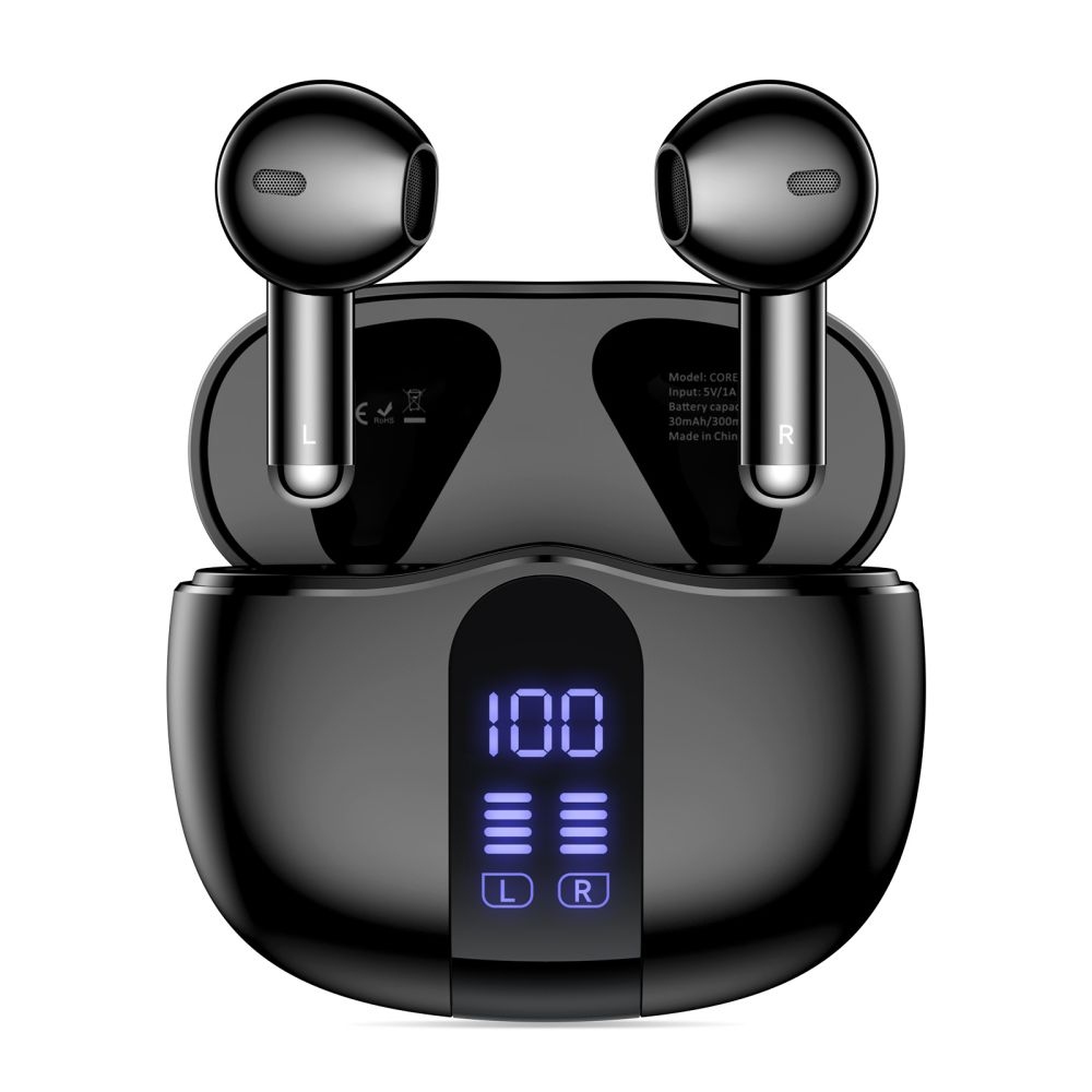 Tech-Protect bezdrôtové slúchadlá UltraBoost TWS Earphone Core G2 - čierne