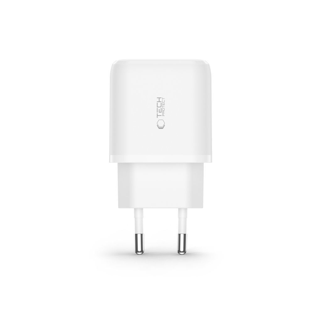 Tech-Protect C20W 2-portová nabíjačka do siete PD20W/QC3.0 - biela